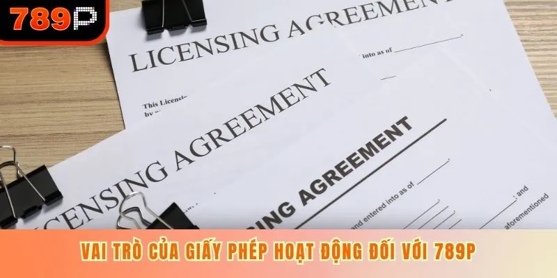 Vai trò của giấy phép hoạt động đối với 789P